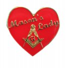 Masonic Ladies Freemason Lapel Pin Mason's Lady