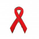 Red Ribbon Awareness Lapel Pin