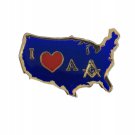 I Love A Mason Ladies Women's Masonic Freemason Lapel Pin