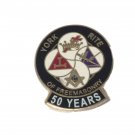 York Rite 50 Years Freemason Masonic Lapel Pin York Rite 50 Years Freemason Masonic Lapel Pin