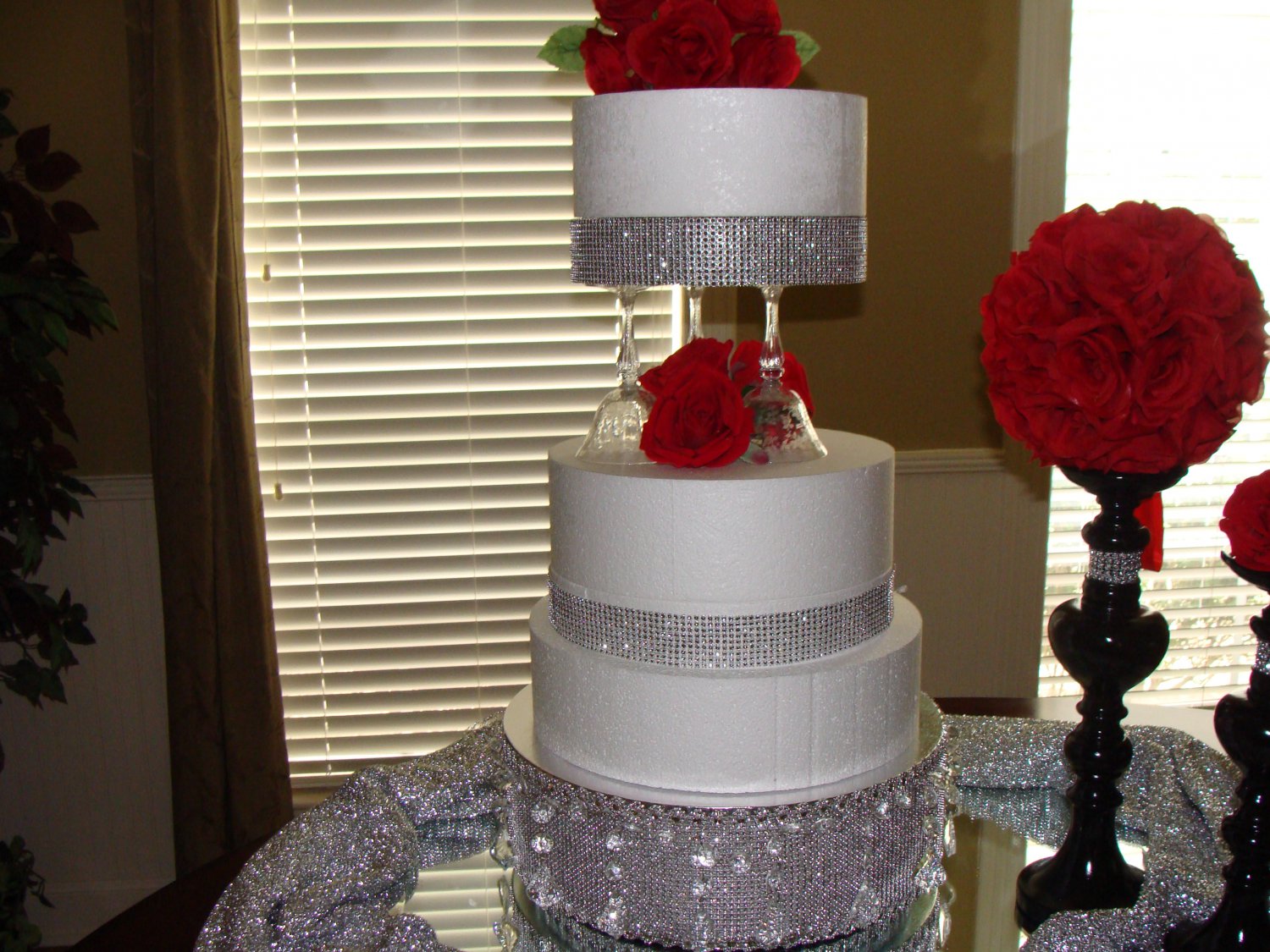 Wedding Cake Stand and Two Cake Separators