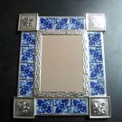 Hand Painted Talavera Tile & Embossed Tin  Mirror