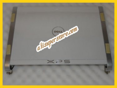 ORIGINAL DELL XPS M1330 LCD BACK COVER W/ HINGES WIRES W/ FRONT BEZEL White