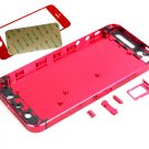 New Luxurious Red Electroplated iPhone 5 Middle Frame Back Cover Housing+Red Outer Screen Glass
