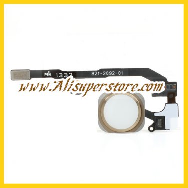 White for iPhone 5s Home Button with PCB Membrane Flex Cable (OEM)