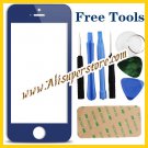 Blue Genuine Glass Replacement For iphone 5 Front Outer Screen Lens + 3M Adhesive Tape + Tools