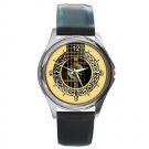 Soundhole Kingslight Guitar Style Round Metal Watch