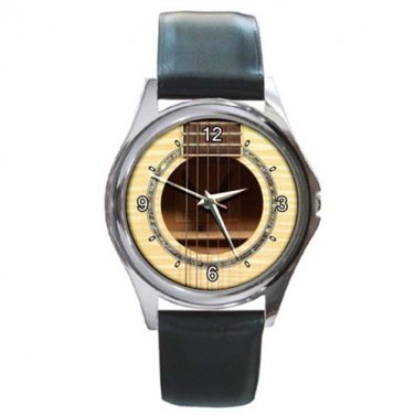 Soundhole Dean Exotica FM GN Guitar Style Round Metal Watch