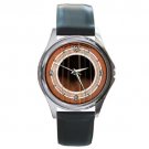 Soundhole Mastro T.V. Pal Guitar Style Round Metal Watch