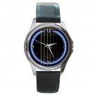Soundhole Rainsong 12 Fret Parlor Guitar Blue Finish Guitar Style Round Metal Watch Soundhole Rainsong 12 Fret Parlor Guitar Blue Finish Guitar Style Round Metal Watch