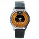 Soundhole J.A. Palm Parlor Guitar Style Round Metal Watch Soundhole J.A. Palm Parlor Guitar Style Round Metal Watch