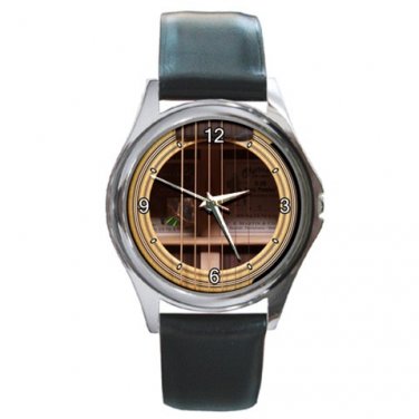 Soundhole Martin D-28 Elvis Presley Special Edition Guitar Style Round Metal Watch