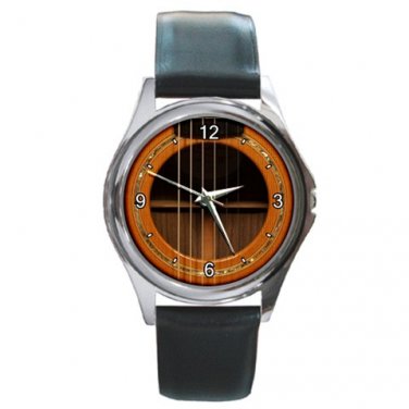 Soundhole Lowden F-25C Guitar Style Round Metal Watch