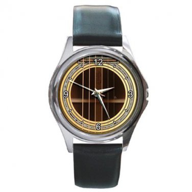 Soundhole Martin 00-45S Custom Madagascar Rosewood Guitar Style Round Metal Watch