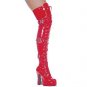 557-KRUPA, 5" Thigh High Boots in Red - Size 13 (US)