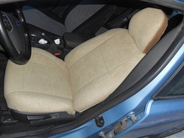 TWO FRONT CUSTOM VELOUR TAN CAR SEAT COVERS Fits VOLVO S40 V40 S60 S70 V70 &ETH;&iexcl;80