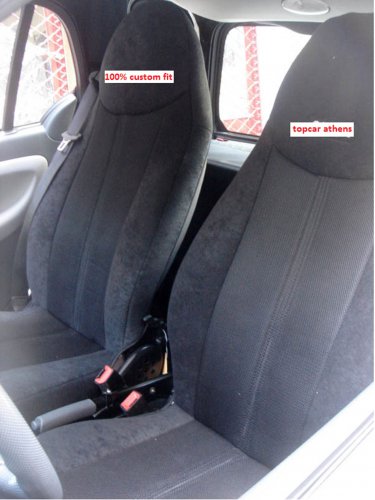 Fits SMART FORTWO 2007-2014 451 TWO FRONT CUSTOM SYNTHETIC AND VELOUR CAR SEAT COVERS