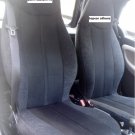 Fits SMART FORTWO 1998-2007 450 TWO  FRONT CUSTOM SYNTHETIC AND VELOUR BLACK CAR SEAT COVERS