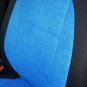 TWO FRONT CUSTOM BLUE/BLACK VELOUR SYNTHETIC CAR SEAT COVERS (Fits SUBARU XV CROSSTREK)