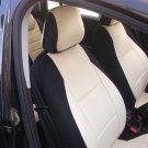 Fits FIAT BRAVO 2007-NOW MIX LEATHERETTE & SYNTHETIC FRONT & REAR SUGAR/BLACK CAR SEAT COVERS