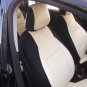 Fits FIAT BRAVO 2007-NOW MIX LEATHERETTE & SYNTHETIC FRONT & REAR SUGAR/BLACK CAR SEAT COVERS