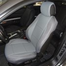 MIX LEATHERETTE & SYNTHETIC TWO FRONT GRAY CUSTOM CAR SEAT COVERS (Fits BMW COUPE (E92) 2007-2011)