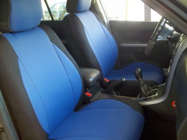 Fits RANGE ROVER P38 1994-2001 LEATHERETTE & SYNTHETIC TWO FRONT CUSTOM BLUE/BLACK CAR SEAT COVERS