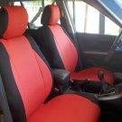 VW GOLF 2006-2010 3 Drs MK5 MIX LEATHERETTE & SYNTHETIC TWO FRONT CUSTOM RED BLACK CAR SEAT COVERS