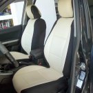 VW GOLF 2006-2010 3 Drs MK5 MIX LEATHERETTE & SYNTHETIC TWO FRONT CUSTOM SUGAR BLACK CAR SEAT COVERS