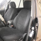 VW AMAROK TWO FRONT CUSTOM BLACK VELOUR SYNTHETIC CAR SEAT COVERS