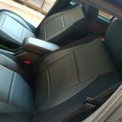 MIX LEATHERETTE & SYNTHETIC TWO FRONT BLACK CAR SEAT COVERS fits VOLVO S40 V40 S60 S70 V70 S80
