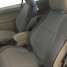 MIX LEATHERETTE & SYNTHETIC TWO FRONT CUSTOM GRAY CAR SEAT COVERS fits VOLVO S40 V40 S60 S70 V70 S80