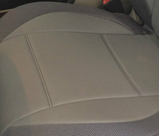 MIX LEATHERETTE & SYNTHETIC TWO FRONT CUSTOM GRAY CAR SEAT COVERS fits