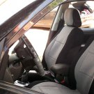 Two Front Fancy Cotton & Synthetic Gray Black (K46) Car Seat Covers fits BMW 3 E36 CONVERTIBLE