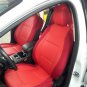 SUBARU XV CROSSTREK MIX LEATHERETTE & SYNTHETIC TWO FRONT CUSTOM RED BLACK CAR SEAT COVERS