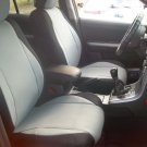 MERCEDES S-Class 1979-1992 W126 MIX LEATHERETTE & SYNTHETIC TWO FRONT GRAY BLACK CAR SEAT COVERS