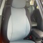 MERCEDES S-Class 1979-1992 W126 MIX LEATHERETTE & SYNTHETIC TWO FRONT GRAY BLACK CAR SEAT COVERS