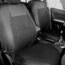 VW AMAROK MIX COTTON TOWEL & SYNTHETIC TWO FRONT BLACK CAR SEAT COVERS
