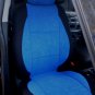 Toyota RAV4 2005&acirc;��2012 TWO FRONT CUSTOM BLUE/BLACK VELOUR SYNTHETIC CAR SEAT COVERS