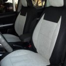 LAND ROVER FREELANDER-2 MIX COTTON TOWEL & SYNTHETIC TWO FRONT GREY BLACK CAR SEAT COVERS