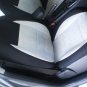 MIX COTTON TOWEL & SYNTHETIC TWO FRONT GREY BLACK CAR SEAT COVERS (Fits AUDI A4 2008-2015)