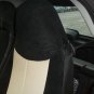 FIits SMART FORTWO 2007-2014 451 MIX LEATHERETTE & VELOUR TWO SUGAR/BLACK CAR SEAT COVERS