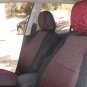 Peugeot 407 4/5 doors two Front Fancy Cotton & Synthetic Red Black (K45) Car Seat Covers