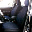 Peugeot 407 4/5 doors two Front Fancy Cotton & Synthetic Blue/Black (K44) Car Seat Covers