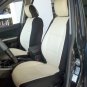 NEW FIAT 500 2door MIX LEATHERETTE & SYNTHETIC TWO FRONT SUGAR BLACK CAR SEAT COVERS