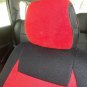 NEW FIAT 500 2door MIX COTTON TOWEL & SYNTHETIC TWO FRONT RED CAR SEAT COVERS