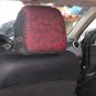 Two Front Fancy Cotton Red Black (K45) Car Seat Covers (Fits MERCEDES C-Class 1993-2000 W202)
