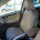 MIX LEATHERETTE & SYNTHETIC TWO FRONT TAN (BEIGE) CAR SEAT COVERS Fits VOLVO 850 940 960