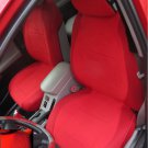TWO FRONT CUSTOM RED VELOUR SYNTHETIC CAR SEAT COVERS (Fits SUBARU IMPREZA 2012-.....)