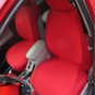 TWO FRONT CUSTOM RED VELOUR SYNTHETIC CAR SEAT COVERS (Fits SUBARU IMPREZA 2012-.....)